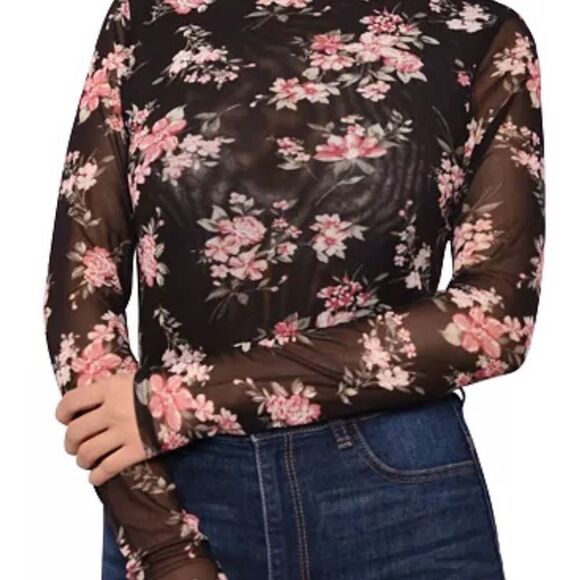 Derek Heart floral sheer thong bodysuit size small - Picture 1 of 5